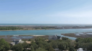 drone shot of Intracoastal Waterway