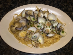 Spaghetti and white clams from Falcone's Restaurant